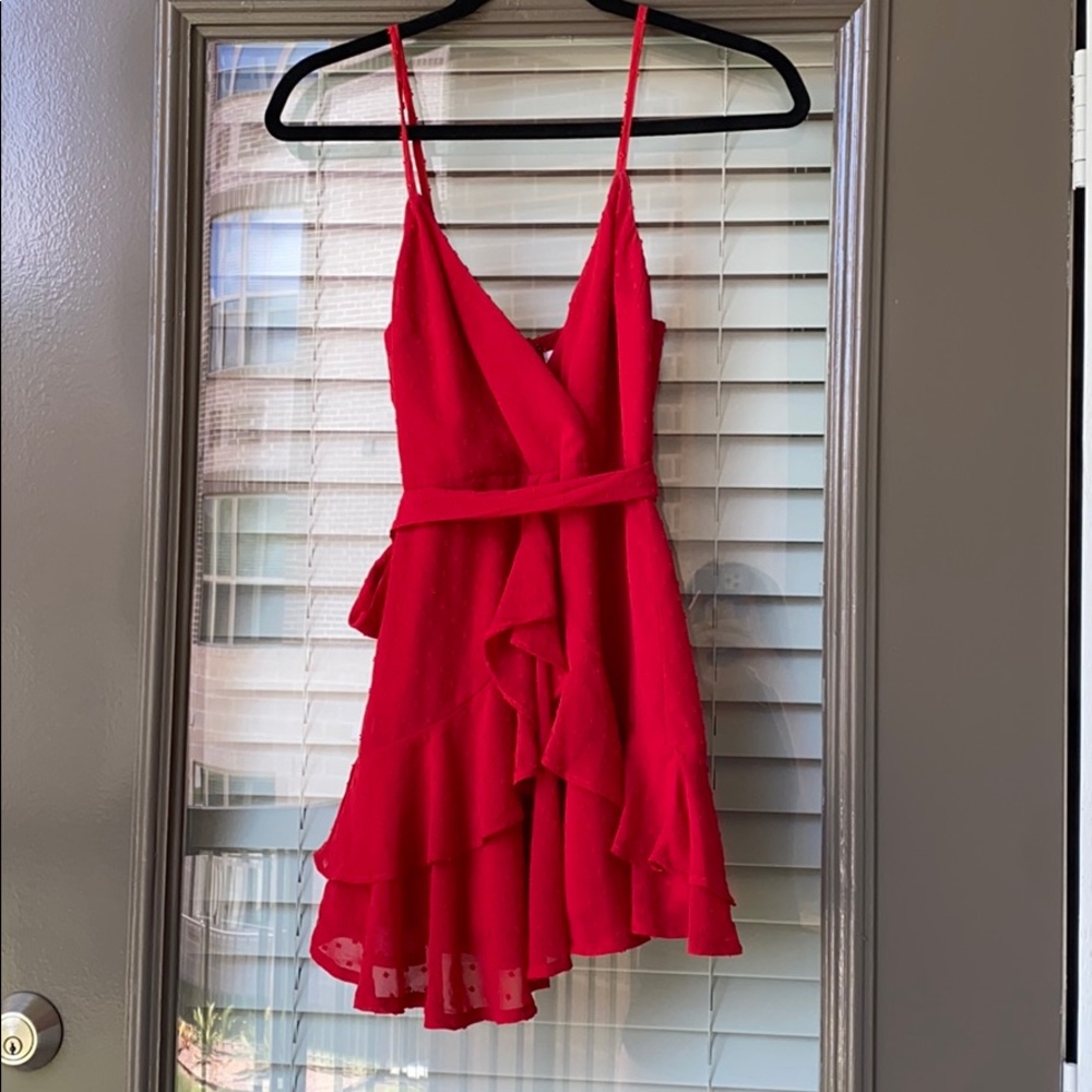 Red Chiffon Princess Polly dress